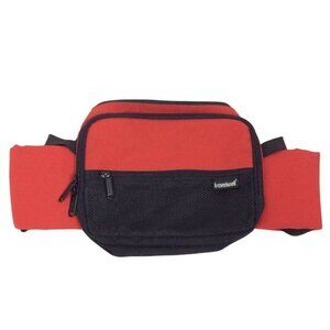 Red & Black Travelwell Waist Pack Drink Holders Multiple Pockets Adjustable